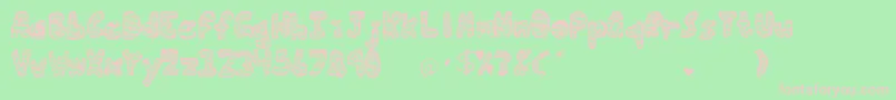 LoveInStripes Font – Pink Fonts on Green Background