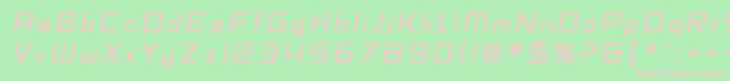 SfFedoraTitlesItalic Font – Pink Fonts on Green Background