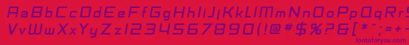 SfFedoraTitlesItalic Font – Purple Fonts on Red Background