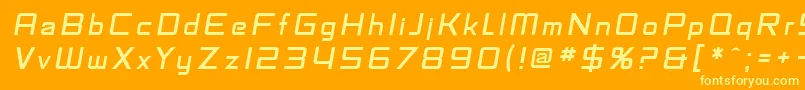 SfFedoraTitlesItalic Font – Yellow Fonts on Orange Background