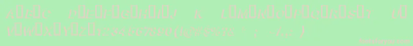 BlockshadowBolditalic Font – Pink Fonts on Green Background