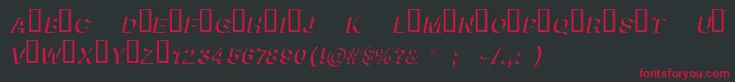 BlockshadowBolditalic Font – Red Fonts on Black Background
