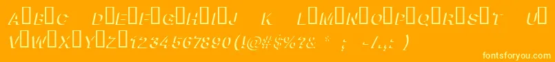 BlockshadowBolditalic Font – Yellow Fonts on Orange Background