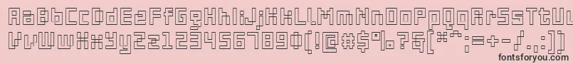 PfOnlineThreeProDoutline Font – Black Fonts on Pink Background