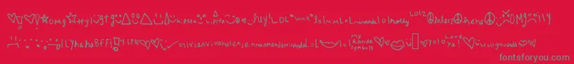 fuente Myrandasymbols – Fuentes Grises Sobre Fondo Rojo