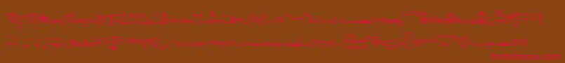 Myrandasymbols Font – Red Fonts on Brown Background