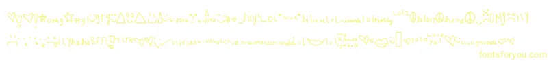 Шрифт Myrandasymbols – жёлтые шрифты на белом фоне