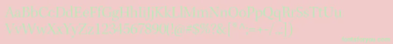 KeplerstdLightsubh Font – Green Fonts on Pink Background