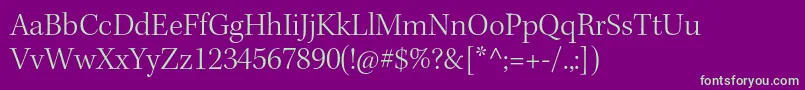 KeplerstdLightsubh Font – Green Fonts on Purple Background
