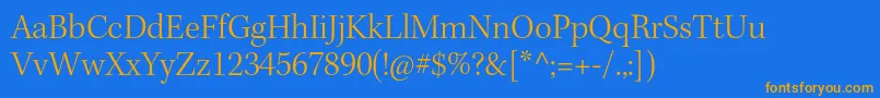 KeplerstdLightsubh Font – Orange Fonts on Blue Background