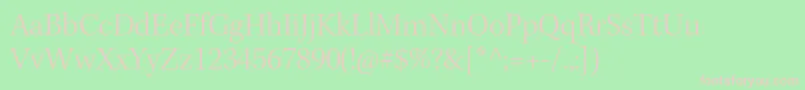 KeplerstdLightsubh Font – Pink Fonts on Green Background