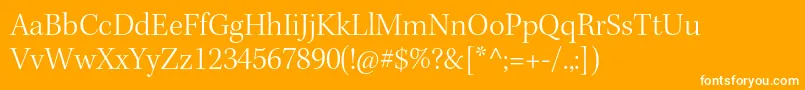 KeplerstdLightsubh Font – White Fonts on Orange Background