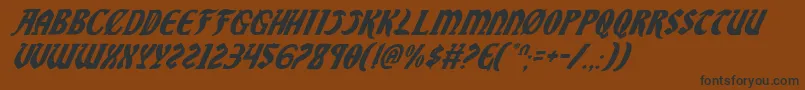 SableLionItalic Font – Black Fonts on Brown Background