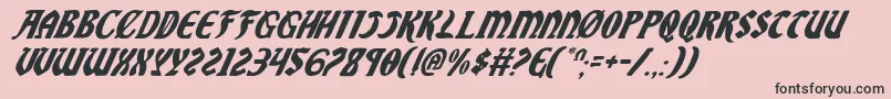 SableLionItalic Font – Black Fonts on Pink Background