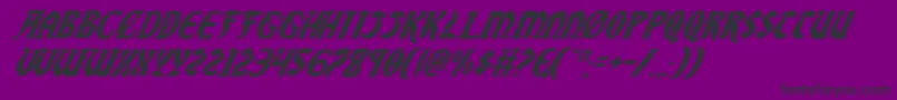 SableLionItalic Font – Black Fonts on Purple Background