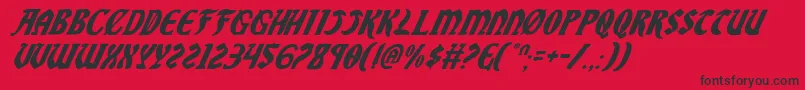 SableLionItalic Font – Black Fonts on Red Background