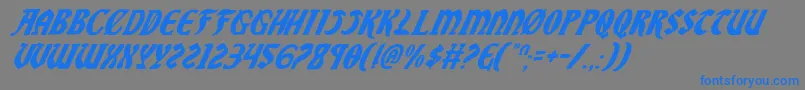 SableLionItalic Font – Blue Fonts on Gray Background