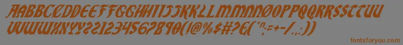 SableLionItalic Font – Brown Fonts on Gray Background