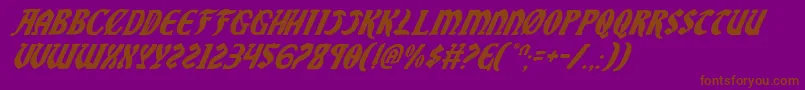 SableLionItalic Font – Brown Fonts on Purple Background