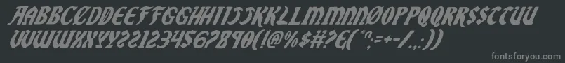 SableLionItalic-Schriftart – Graue Schriften auf schwarzem Hintergrund