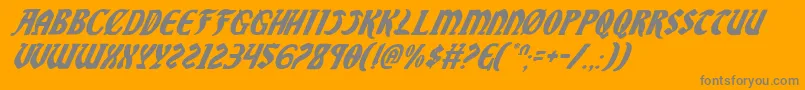 SableLionItalic Font – Gray Fonts on Orange Background