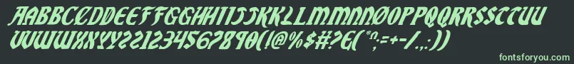 SableLionItalic Font – Green Fonts on Black Background