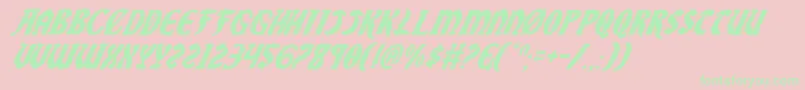 SableLionItalic Font – Green Fonts on Pink Background