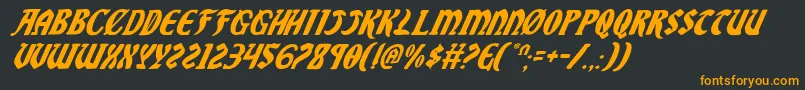SableLionItalic Font – Orange Fonts on Black Background