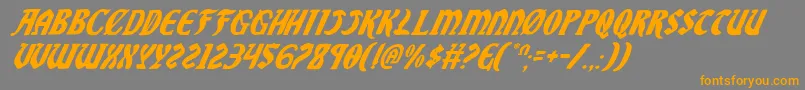 SableLionItalic Font – Orange Fonts on Gray Background