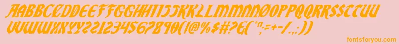 SableLionItalic Font – Orange Fonts on Pink Background