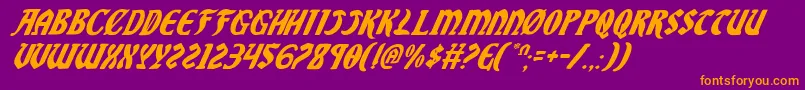 SableLionItalic Font – Orange Fonts on Purple Background