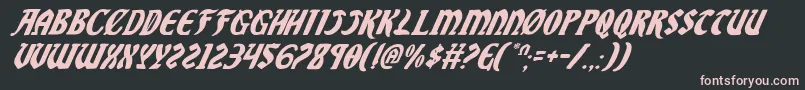 SableLionItalic Font – Pink Fonts on Black Background