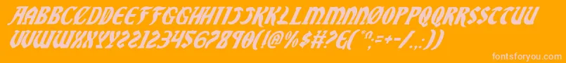 Шрифт SableLionItalic – розовые шрифты на оранжевом фоне