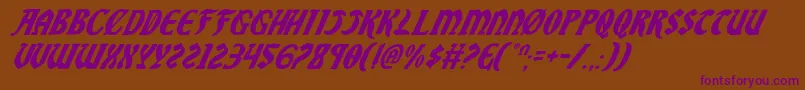 SableLionItalic Font – Purple Fonts on Brown Background