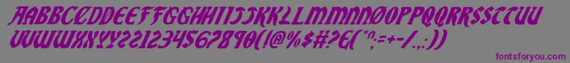 SableLionItalic Font – Purple Fonts on Gray Background