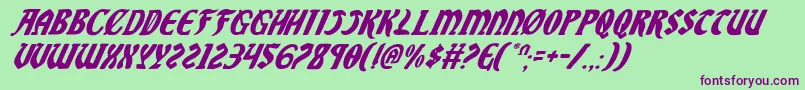 SableLionItalic Font – Purple Fonts on Green Background