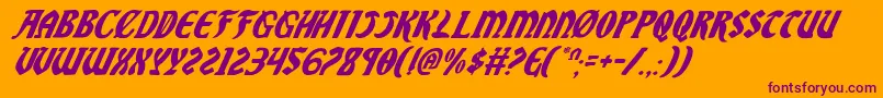 SableLionItalic Font – Purple Fonts on Orange Background