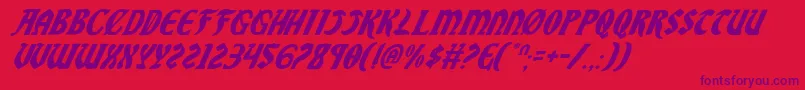SableLionItalic Font – Purple Fonts on Red Background