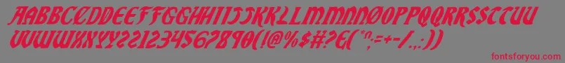 SableLionItalic-fontti – punaiset fontit harmaalla taustalla