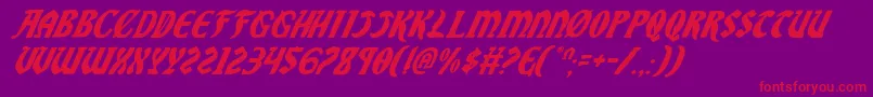 Шрифт SableLionItalic – красные шрифты на фиолетовом фоне