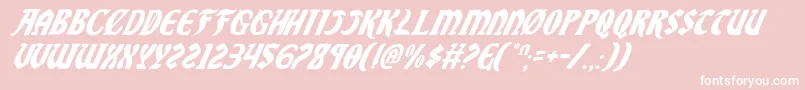 SableLionItalic Font – White Fonts on Pink Background