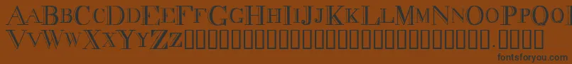 DecadenceCondensed Font – Black Fonts on Brown Background