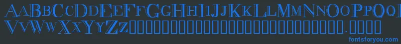 DecadenceCondensed Font – Blue Fonts on Black Background