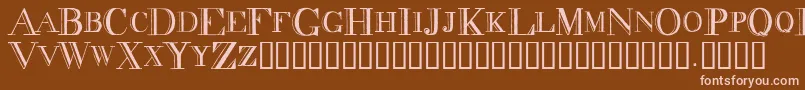 DecadenceCondensed Font – Pink Fonts on Brown Background