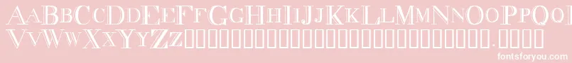 DecadenceCondensed-Schriftart – Weiße Schriften auf rosa Hintergrund