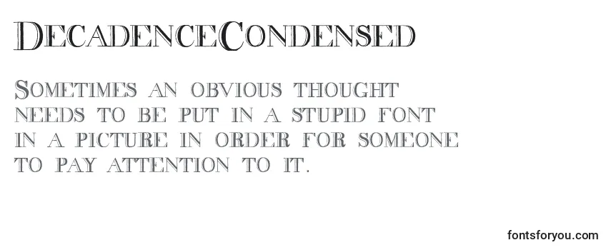 DecadenceCondensed Font