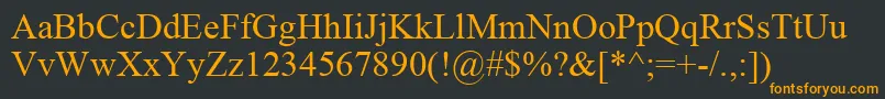 TimesNewRomanKoi8 Font – Orange Fonts on Black Background