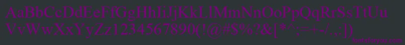 TimesNewRomanKoi8 Font – Purple Fonts on Black Background