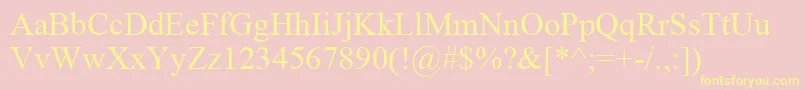 TimesNewRomanKoi8 Font – Yellow Fonts on Pink Background