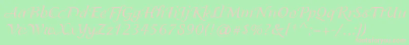 PgIsadoraCyrProRegular Font – Pink Fonts on Green Background